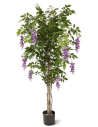 Stor kunstig Wisteria plante H150 cm - Grøn/Lilla