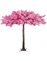 Stort kunstigt blomstertræ H260 cm - Pink