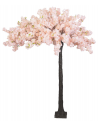 Stort kunstigt blomstertræ H260 cm - Laks