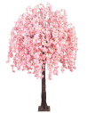 Stort kunstigt blomstertræ H280 cm - Lys pink