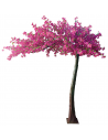 Stort kunstigt Bougainvillea blomstertræ H310 cm - Grøn/Fuchsia