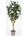 Stort kunstigt deluxe Camelia blomster træ H175 cm