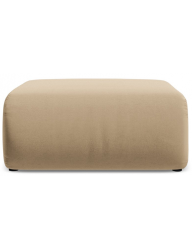 Ekahi puf til sofa eller lænestol i velour 94 x 89 cm - Beige