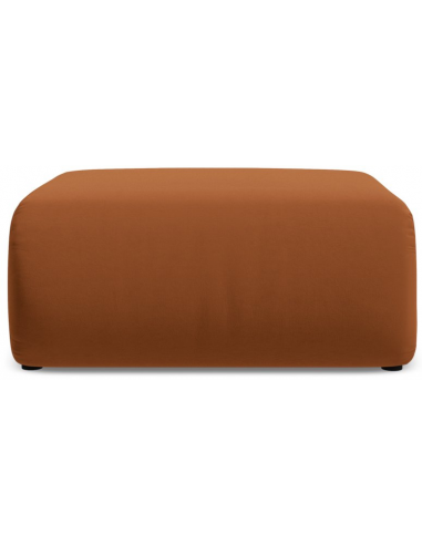 Ekahi puf til sofa eller lænestol i velour 94 x 89 cm - Terracotta