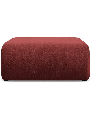 Ekahi puf til sofa eller lænestol i chenille 94 x 89 cm - Bordeaux