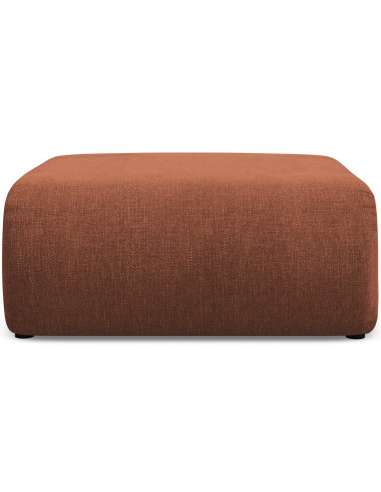 Ekahi puf til sofa eller lænestol i chenille 94 x 89 cm - Terracotta