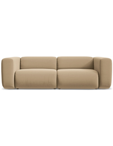 Ekahi 3-personers modulsofa i velour B228 cm - Beige