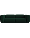 Ekahi 3-personers modulsofa i velour B228 cm - Flaskegrøn