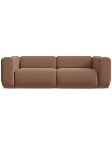 Ekahi 3-personers modulsofa i velour B228 cm - Brun