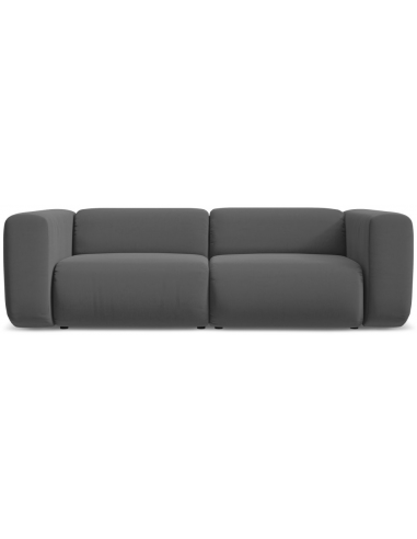 Ekahi 3-personers modulsofa i velour B228 cm - Grafitgrå