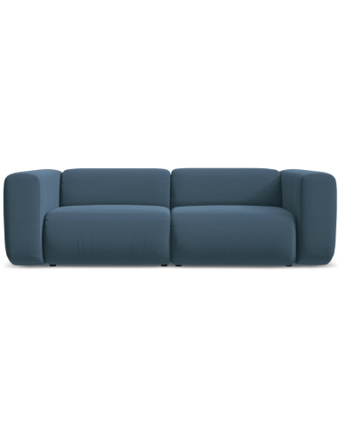 Ekahi 3-personers modulsofa i velour B228 cm - Jeansblå