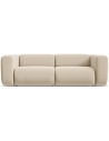 Ekahi 3-personers modulsofa i velour B228 cm - Lys beige