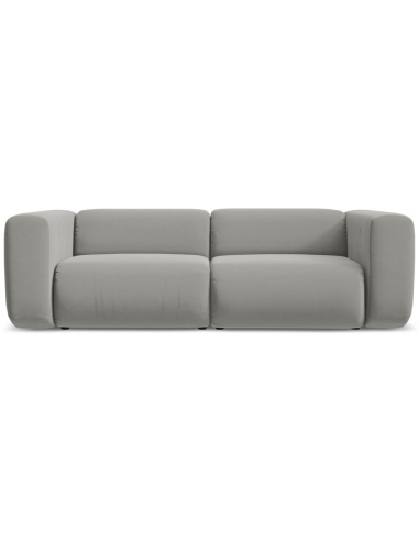 Ekahi 3-personers modulsofa i velour B228 cm - Lysegrå