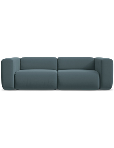 Ekahi 3-personers modulsofa i velour B228 cm - Marine