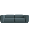 Ekahi 3-personers modulsofa i velour B228 cm - Marine