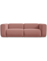 Ekahi 3-personers modulsofa i velour B228 cm - Svag pink