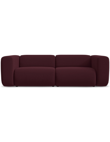 Ekahi 3-personers modulsofa i velour B228 cm - Blomme