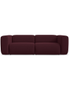 Ekahi 3-personers modulsofa i velour B228 cm - Blomme