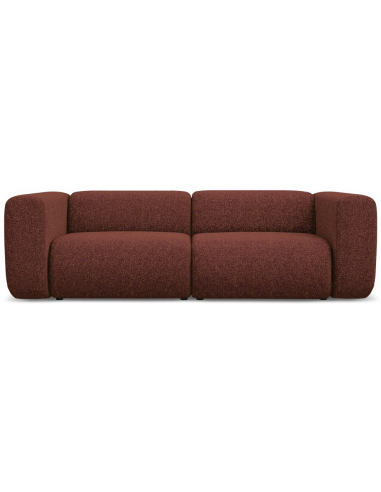 Ekahi 3-personers modulsofa i polyester B228 cm - Meleret bordeaux