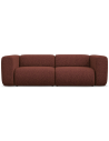 Ekahi 3-personers modulsofa i polyester B228 cm - Meleret bordeaux