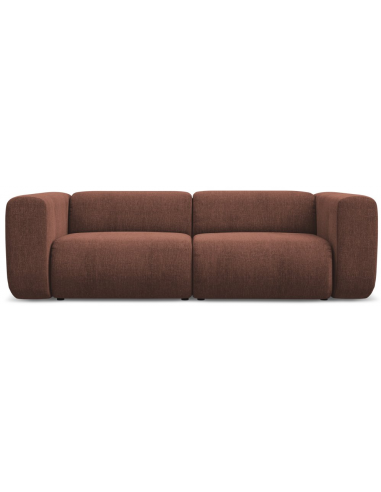 Ekahi 3-personers modulsofa i chenille B228 cm - Brun