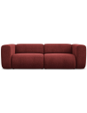 Ekahi 3-personers modulsofa i chenille B228 cm - Bordeaux