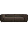 Ekahi 3-personers modulsofa i chenille B228 cm - Mørkebrun