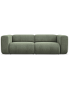 Ekahi 3-personers modulsofa i chenille B228 cm - Olivengrøn