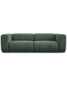 Ekahi 3-personers modulsofa i chenille B228 cm - Petrolium