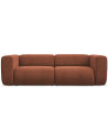 Ekahi 3-personers modulsofa i chenille B228 cm - Terracotta