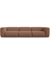 Ekahi 4-personers modulsofa i velour B319 cm - Brun