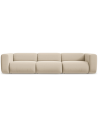 Ekahi 4-personers modulsofa i velour B319 cm - Lys beige