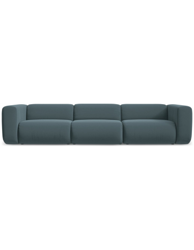 Ekahi 4-personers modulsofa i velour B319 cm - Marine