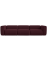 Ekahi 4-personers modulsofa i velour B319 cm - Blomme