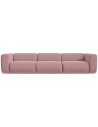 Ekahi 4-personers modulsofa i velour B319 cm - Støvet pink