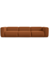 Ekahi 4-personers modulsofa i velour B319 cm - Terracotta