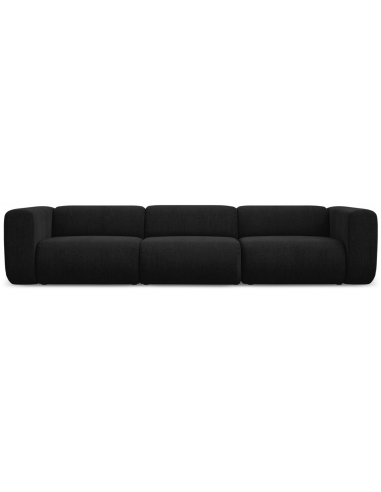 Ekahi 4-personers modulsofa i chenille B319 cm - Sort