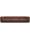 Ekahi 4-personers modulsofa i chenille B319 cm - Brun