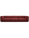 Ekahi 4-personers modulsofa i chenille B319 cm - Bordeaux