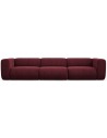 Ekahi 4-personers modulsofa i chenille B319 cm - Blomme