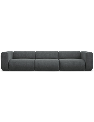 Ekahi 4-personers modulsofa i chenille B319 cm - Grafitgrå