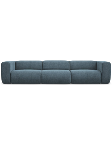 Ekahi 4-personers modulsofa i chenille B319 cm - Jeansblå