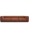 Ekahi 4-personers modulsofa i chenille B319 cm - Terracotta