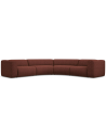 Ekahi buet hjørne modulsofa i polyester 318 x 318 cm - Meleret bordeaux