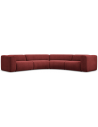 Ekahi buet hjørne modulsofa i chenille 318 x 318 cm - Bordeaux