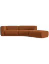 Ekahi buet højrevendt chaiselong modulsofa i velour 335 x 166 cm - Terracotta