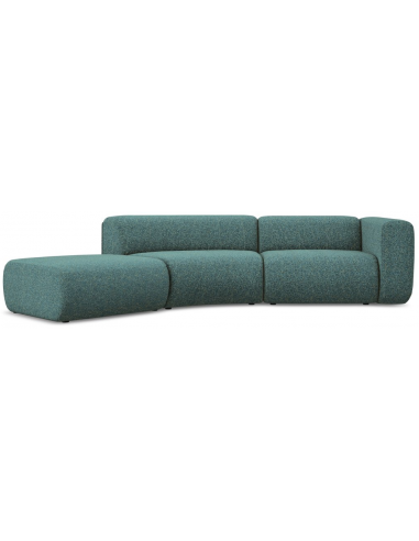 Ekahi buet venstrevendt chaiselong modulsofa i polyester 335 x 166 cm - Meleret marine