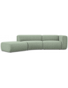 Ekahi buet venstrevendt chaiselong modulsofa i polyester 335 x 166 cm - Meleret mint