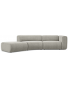 Ekahi buet venstrevendt chaiselong modulsofa i chenille 335 x 166 cm - Beige