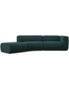 Ekahi buet venstrevendt chaiselong modulsofa i chenille 335 x 166 cm - Marine